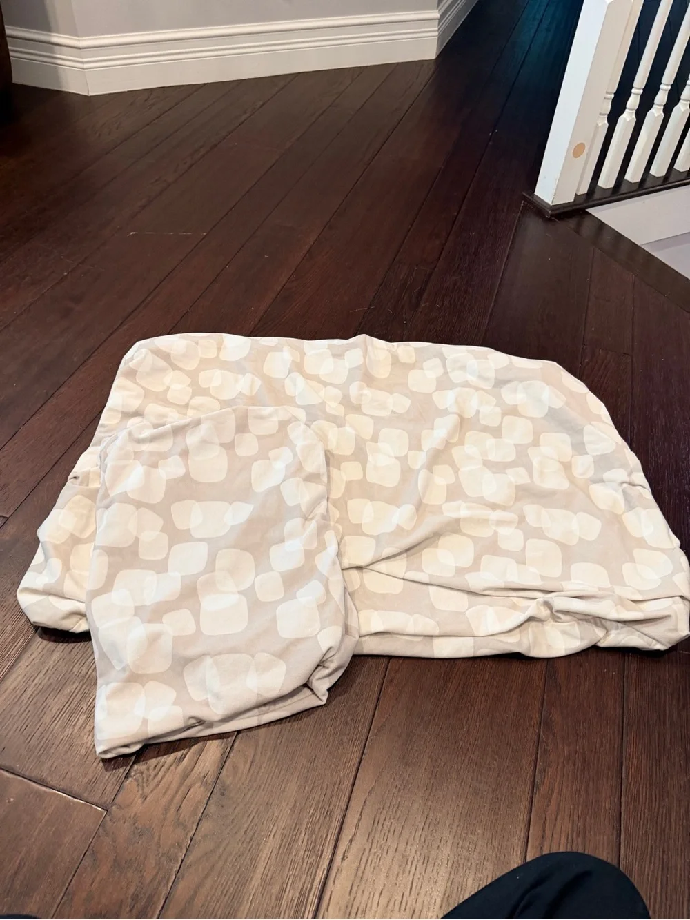 4moms Neutral Geometric Fitted Sheet - Cream and White